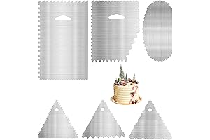 6-Piece Metal Cake Decorating Kit: Essential Textured Art Supplies for Culinary Masterpieces