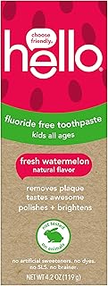 hello Fresh Watermelon Fluoride Free Kids Toothpaste, 4.2 Oz Tube