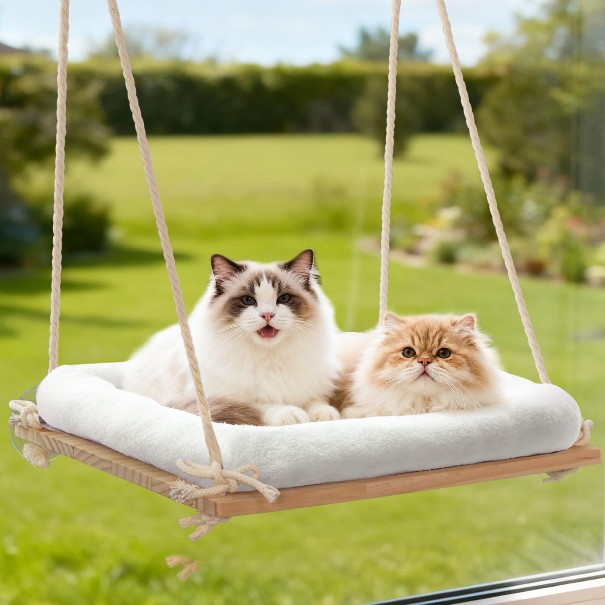 Anywish XL Wooden Cat Window Perch