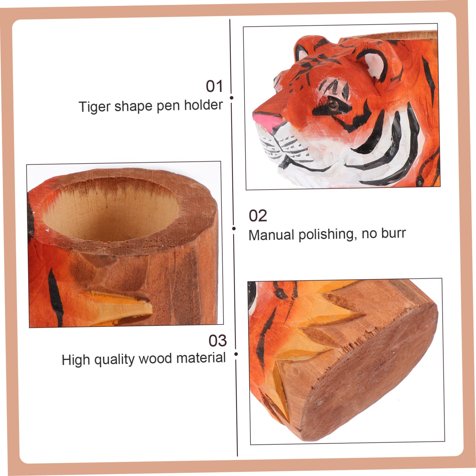 STOBOK 2 Stück Stifthalter Für Den Schreibtisch Stiftehalter Für Jungen Und Mädchen Mehrzweck-schreibwarenhalter Bleistiftbecher Aus Holz Dekorativer Schreibtisch-organizer