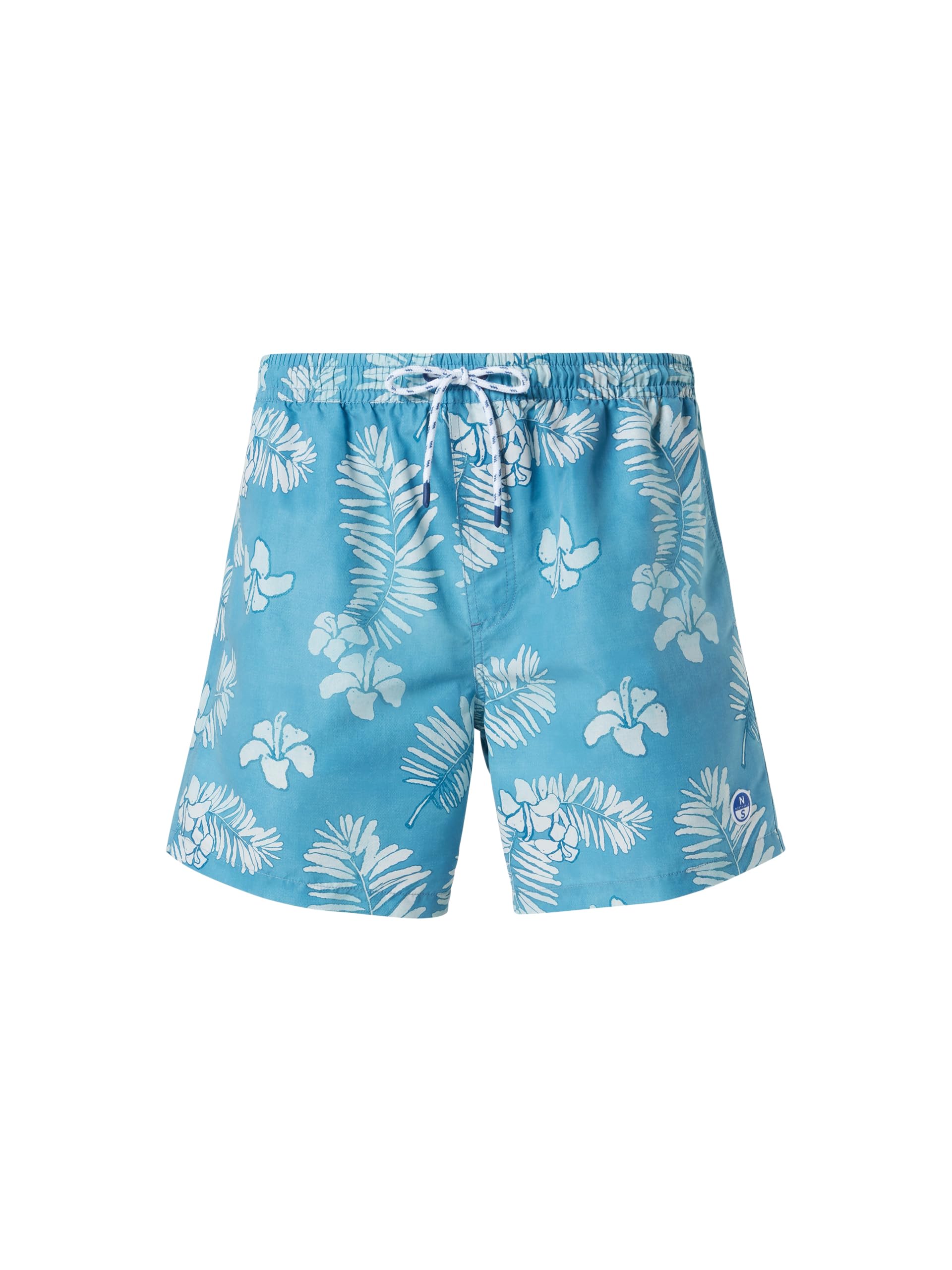 NORTH SAILS Boxer Mare Uomo in Poliestere Riciclato Effetto Pesca con Stampa Grafica