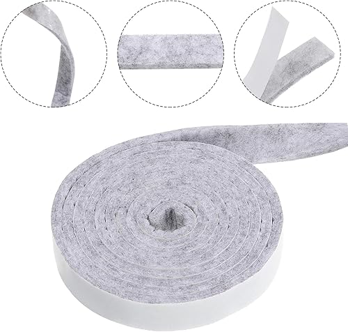 Miniatura 4 de Zonon 4 rollos de tiras de fieltro de 12 x 240 pulgadas con respaldo adhesivo, cintas de fieltro para muebles, almohadillas de poliéster