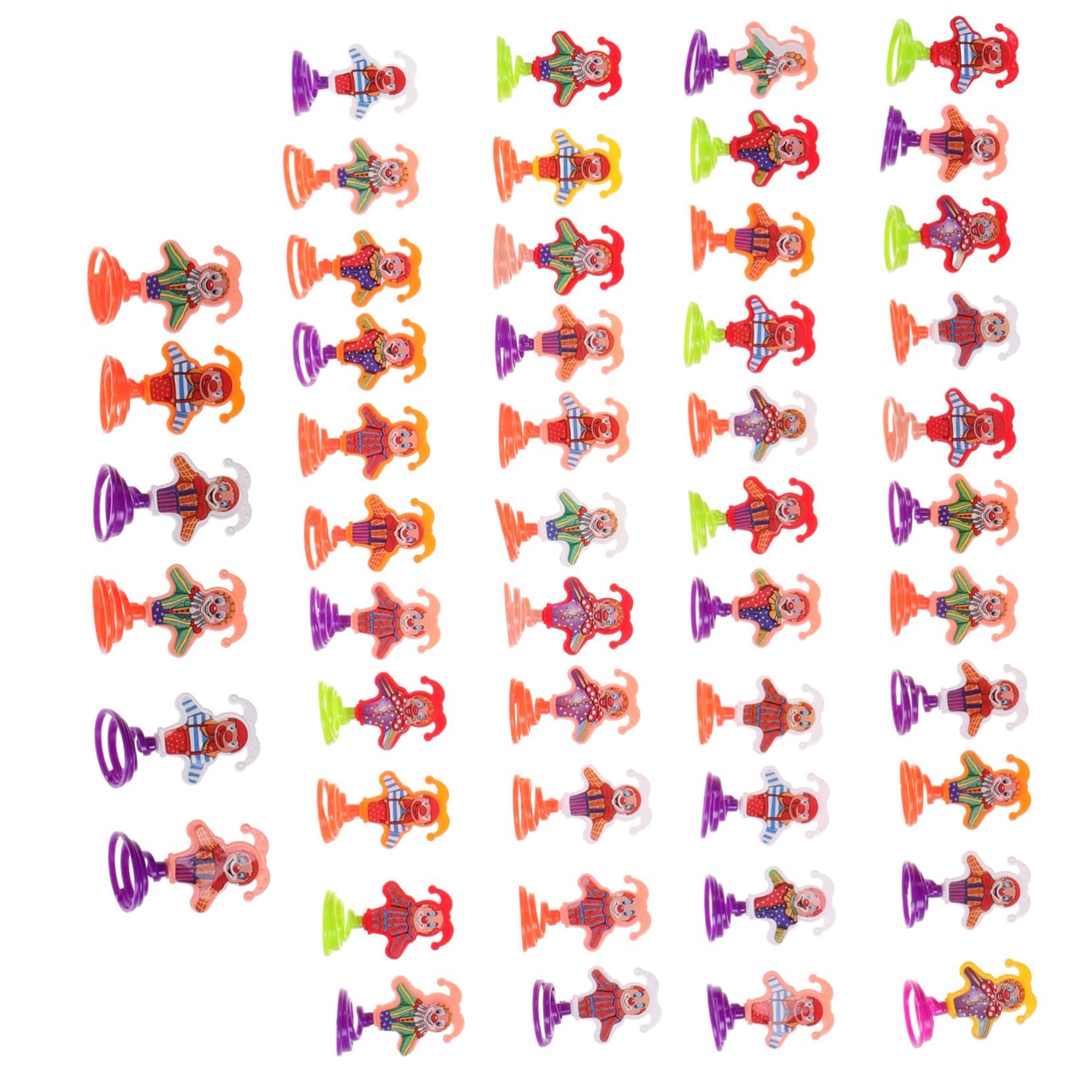 HANABASS 50pcs Clown Jumping Party Favors for Engaging Desktop Jumping Fun Spring Action for Group Play and Celebrations