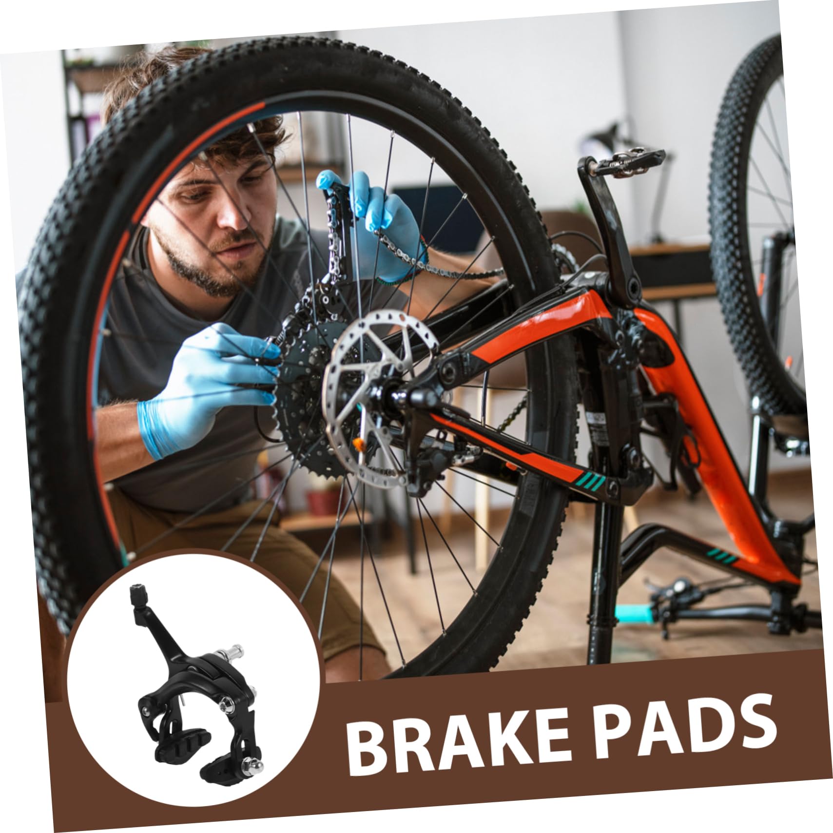 GAROZATION 2 Pair Mountain Bike Disc Brakes Front and Rear Bike Brake Sets Professional Calipers