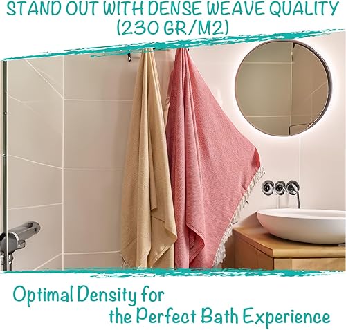 Miniatura 3 de AVO Toalla de playa turca 100% algodón de secado rápido  Manta de playa ligera de gran tamaño sin arena  Toalla de playa suave, duradera, de secado