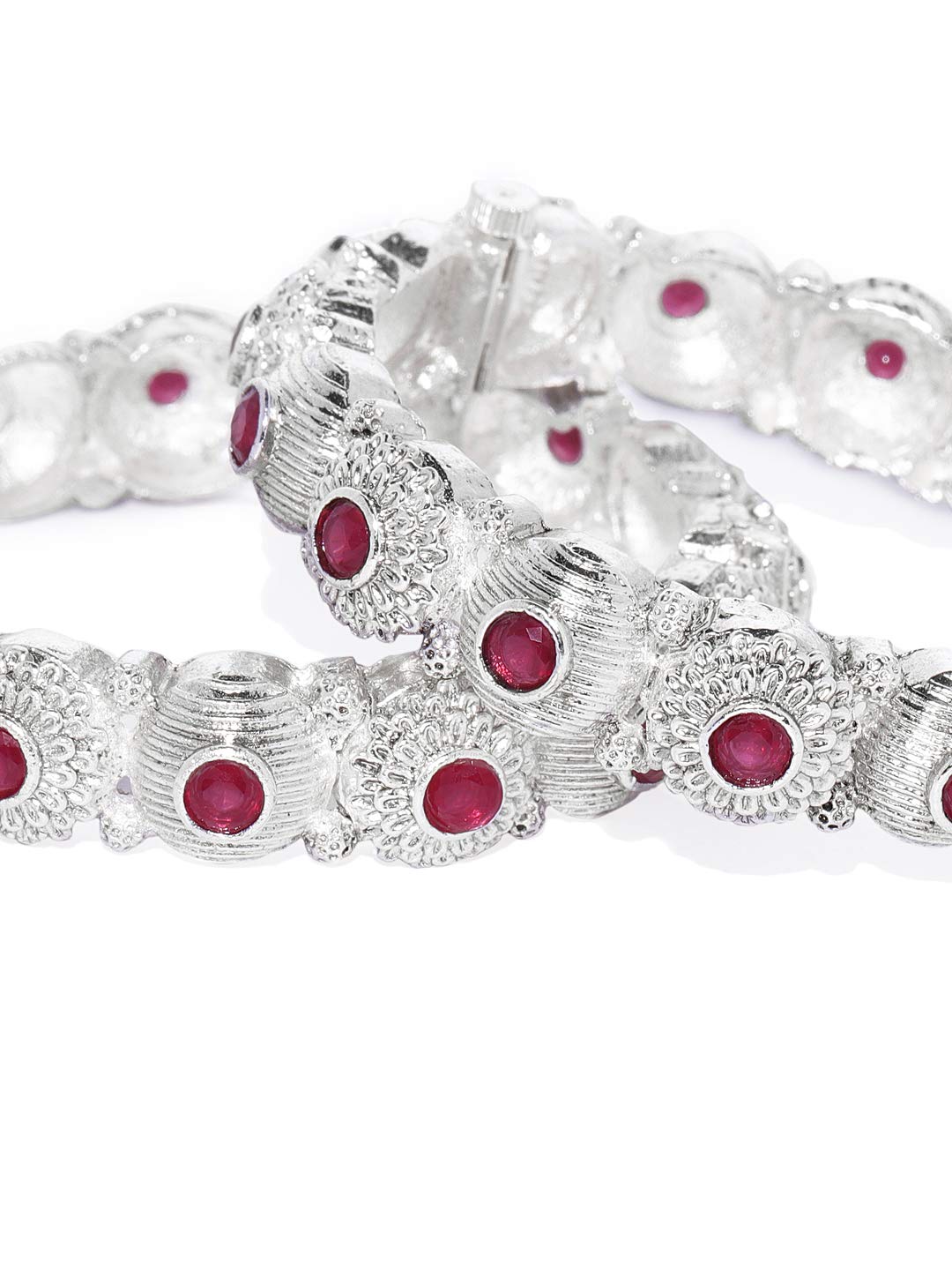 Silver Kada Bangles (Size 2.6), Navratri Jewellery