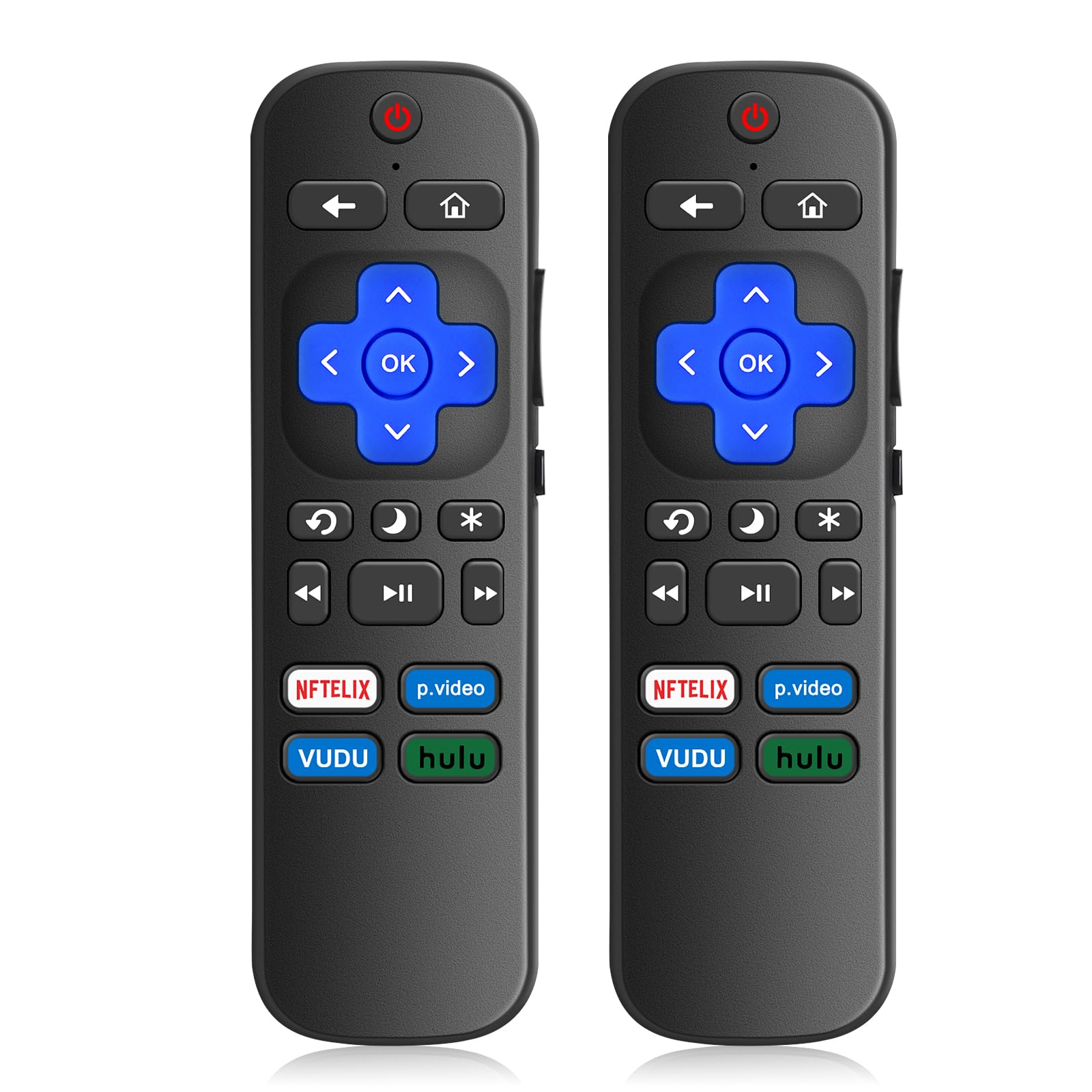 Photo 1 of (Pack of 2) Replaced Remote Control Only for Roku TV Compatible with TCL Roku/for Hisense Roku/for Insignia Roku/for Onn Roku TV/for Philips Roku Smart TVs (Not for Roku Stick and Box)