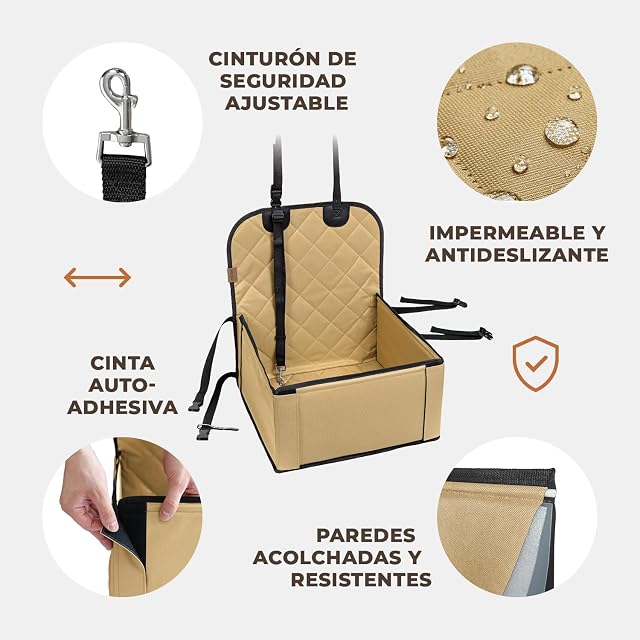 Foto 5 de 8 de WUGLO Asiento Coche Perros Extra Estable - Perros Pequeños hasta 12 kg