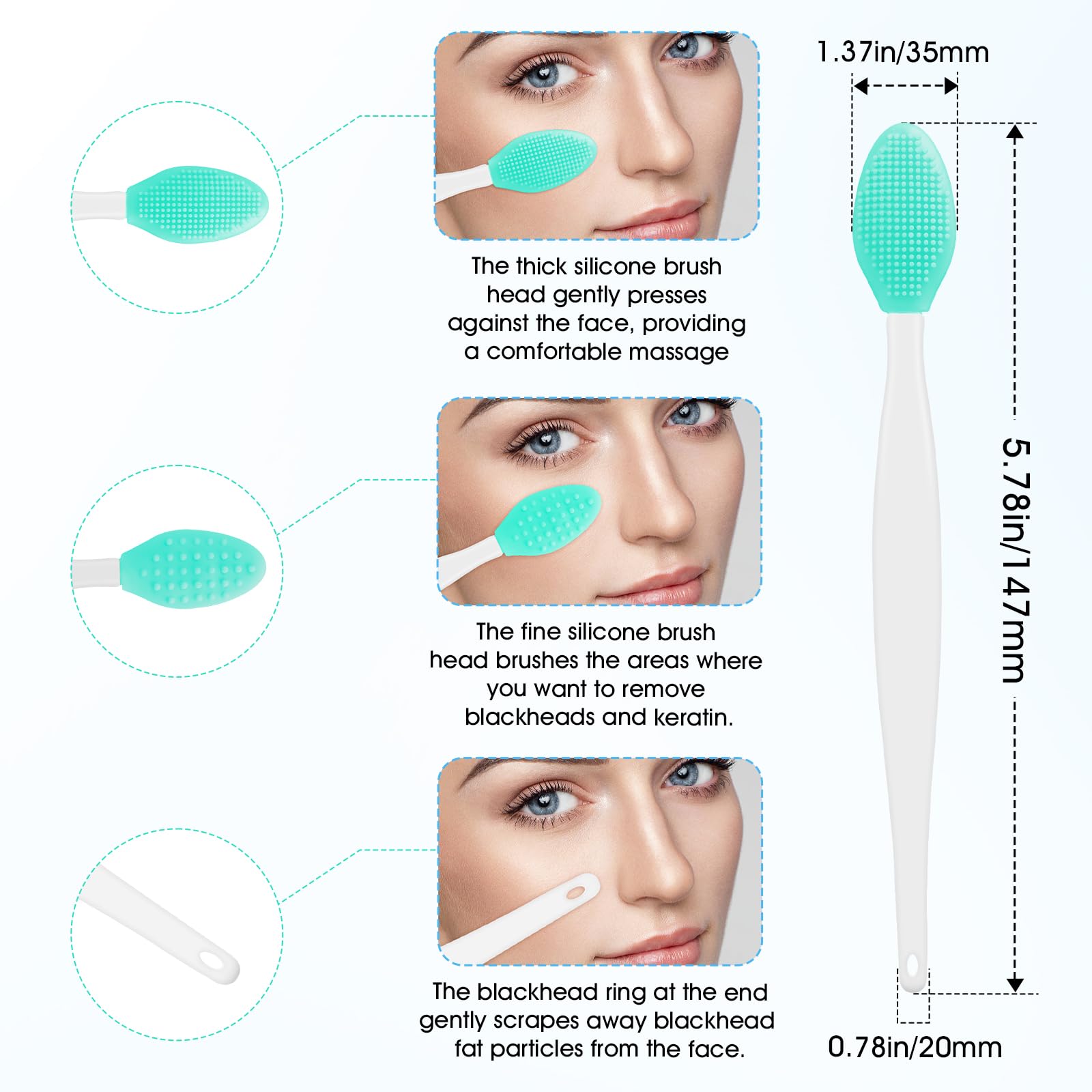 Brosse à lèvres double face en silicone – Exfoliant doux pour homme et femme pour enlever les peaux mortes et adoucir les lèvres (2 (un rose et un vert clair)