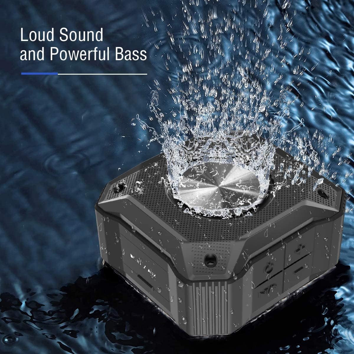 Portable Emergency Radio Bluetoooth Speaker,FM AM WB NOAA Weather Radio w/ 5000mAh Power Bank,IPX5 Waterproof Hand Crank Solar Radio w/LED Flashlight,SOS Alarm,Compass for Outdoor Survival : Electronics