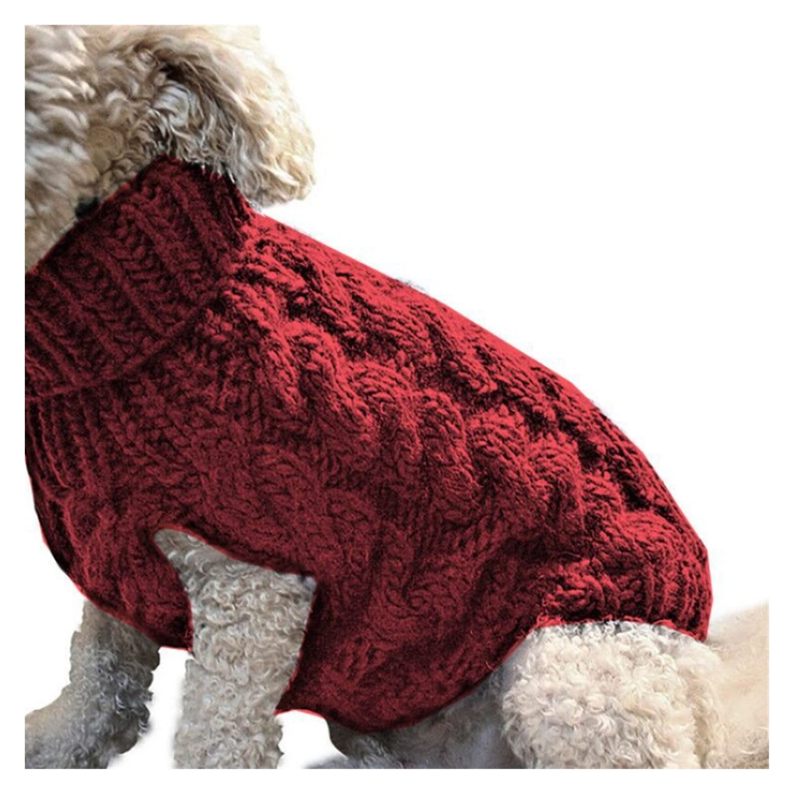 Kikbax 1 pièces Chien vêtements Chaud Pull en Tricot Chiot Tricot col roulé Pull vêtements Chien tricoté Manteau Pet Supplie (Color : 05, Size : M)