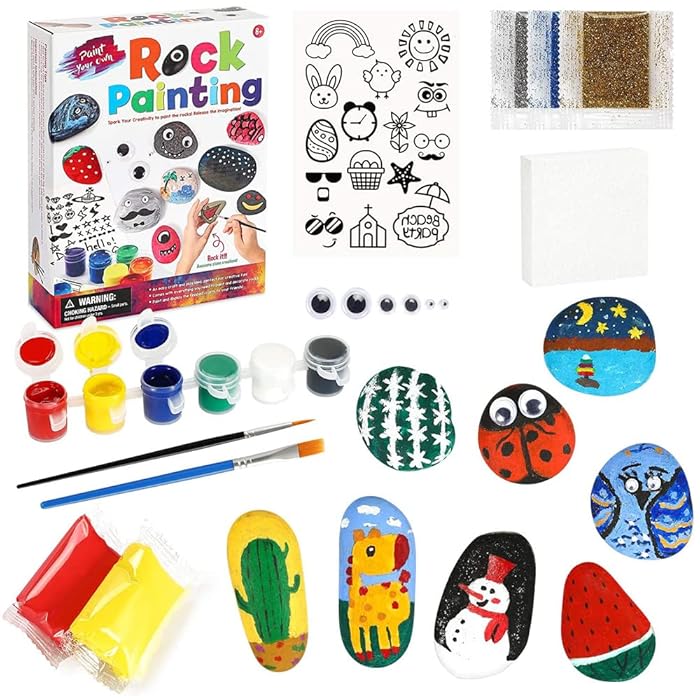 Buy URbazaar Rock Painting Kit for Kids Arts and Crafts for Girls & Boys Ages 612 Craft