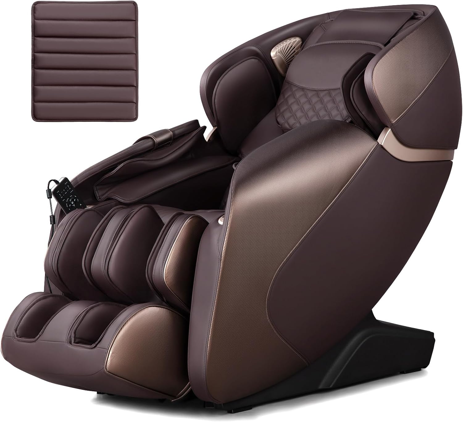 ARLIME Relaxe Zero Gravity Shiatsu Massage Chair with Heating (SL-Track) (Coffee, Without Cushion)