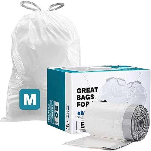 Custom Fit Trash Bags, Compatible with simplehuman Code M (50
