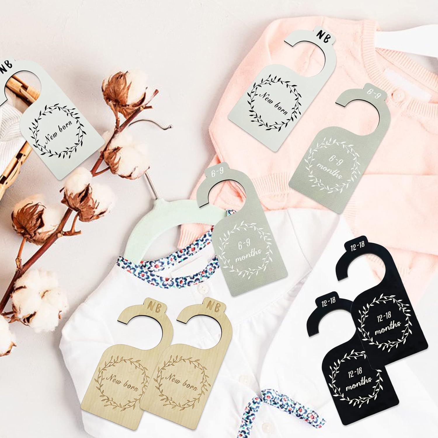 14 PCS Baby Closet Organizers Hanging Closet Dividers, lyfLux 4 Colors