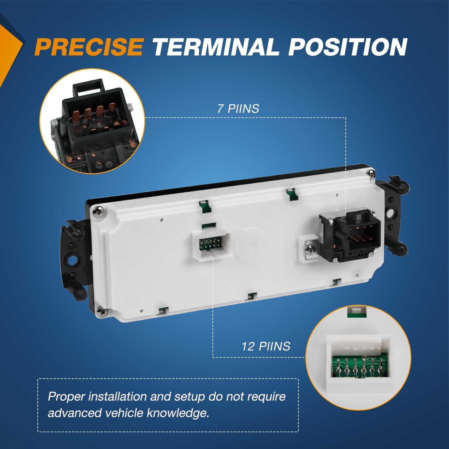 Nilight A/C Heater Climate Control Module Switch Panel Compatible with 1999 2000 2001 2002 Silverado Sierra 2000-2002 Suburban/Tahoe/Yukon XL Truck Replacement Air Conditioning Control Module