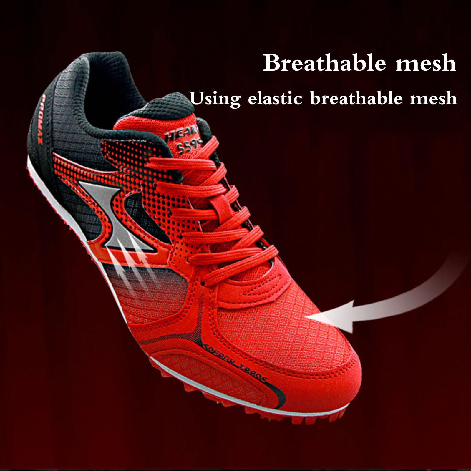 Mujer Zapatillas De Clavos,Zapatillas De Atletismo Clavos,Pista Y Campo,Zapatillas Correr Clavos,No Es FáCil Caeradecuado para Carreras De Larga Distancia,Vallas,Entrenamiento Escolar