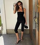 DHSO 3 Pack Women's Knee Length Leggings-High Waist Capri Pants for Women Yoga Workout Biker Shorts Casual Summer