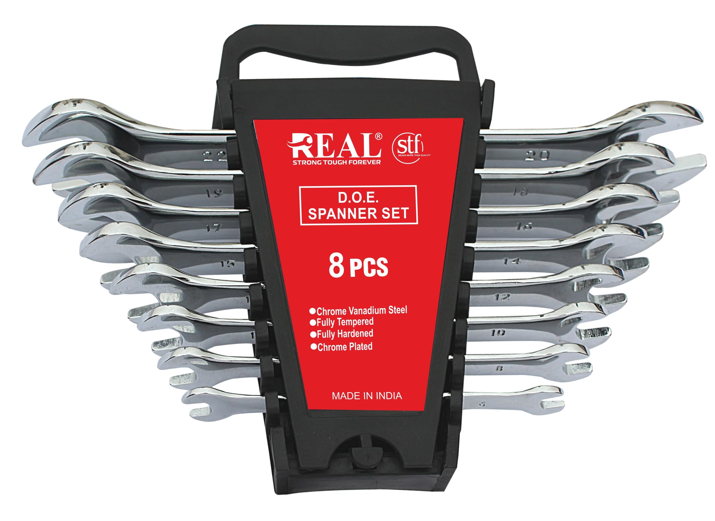 8-Piece Hand Tool Kit - Ring Spanners & Pliers -3