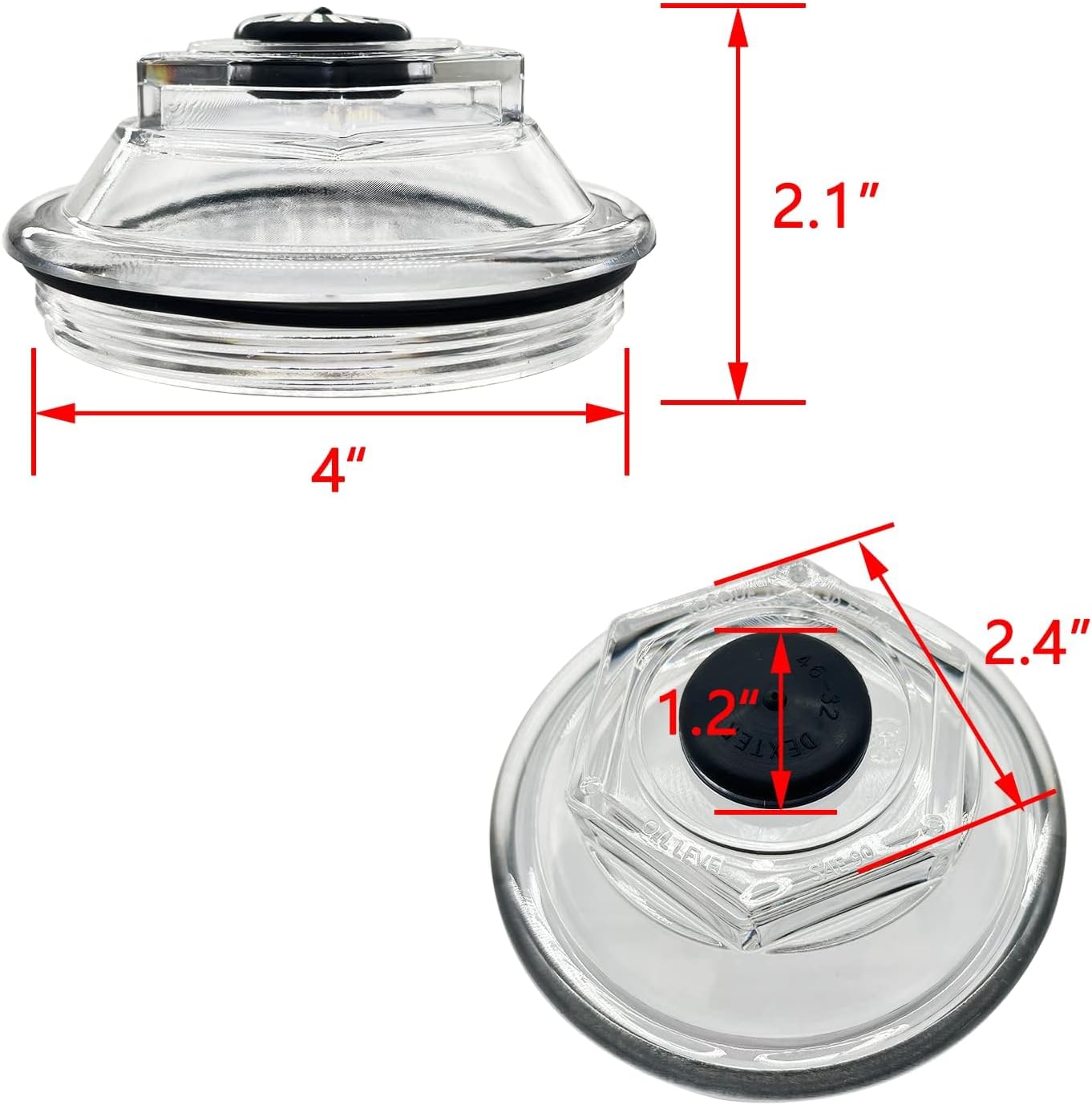 iFJF 21-36 Oil Cap Kit Replacement for Dexter 9K (AFTER 10-1-89) & 10K & 12K & 15K Axles, K71-148-00 Oil Bath Dust Caps 4.0" Thread Trailer Axle Plastic Cap (8Pcs)