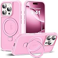 Vista 61 de Funda de grado militar compatible con iPhone 14 Plus de 6.7 pulgadas, con soporte magnético invisible tipo anillo, compatible con MagSafe y gran