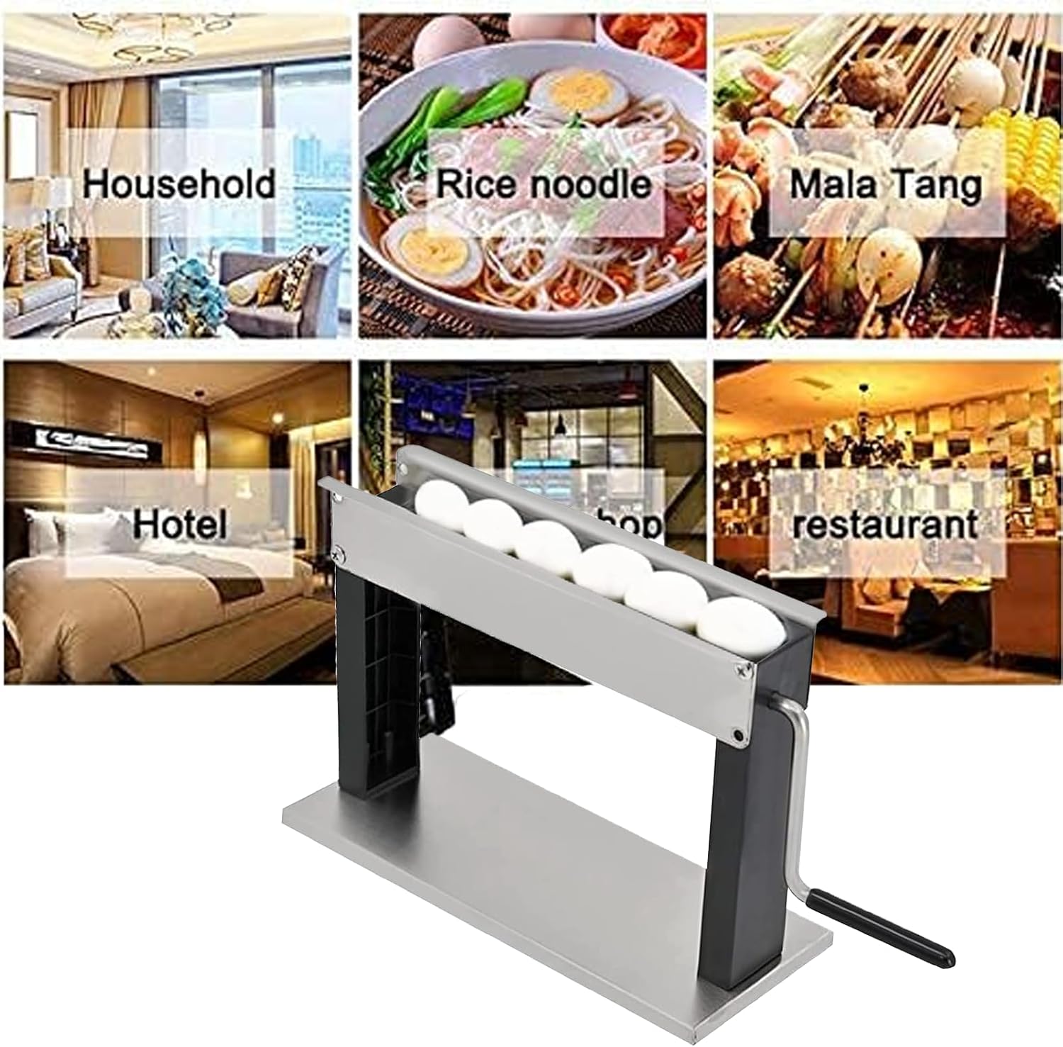 手動ウズラの卵の皮むき機、ポータブルハンドウズラの卵の殻むき機、ステンレス鋼の鳥の卵の殻むき機、固定クリップ付き、家庭用ゆで卵の皮む