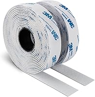 Vista 10 de Cinta autoadhesiva de gancho y bucle de 1 pulgada x 10 pies, fabricada con 3M 9448, sujetadores de tela de nailon entrelazados, cinta adhesiva