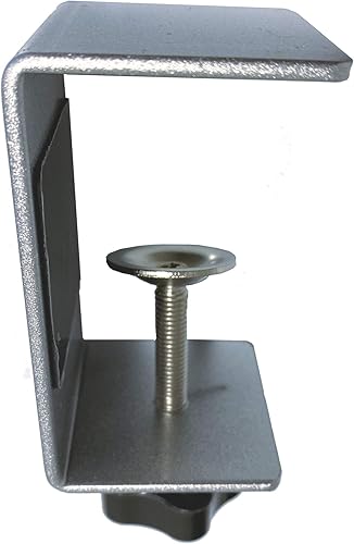 Miniatura 8 de Paquete de 10 Soporte de abrazadera de protección contra estornudos para pared de división de panel de cubículo de 1-34 a 3 pulgadas con base de