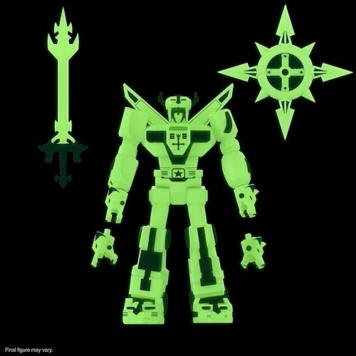 Miniatura 5 de Super7 ULTIMATES! Voltron Defender of The Universe (Lightning Glow) - Figura de acción Voltron de 7 pulgadas con accesorios, coleccionables vintage