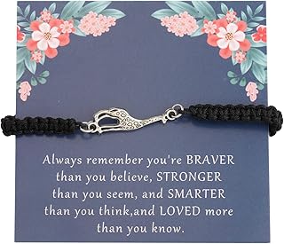 Giraffe Gift Giraffe Jewelry Always Remember You are Braver Stronger Smarter Than You Think Bracelet Giraffe Lovers Gift Animals Gift