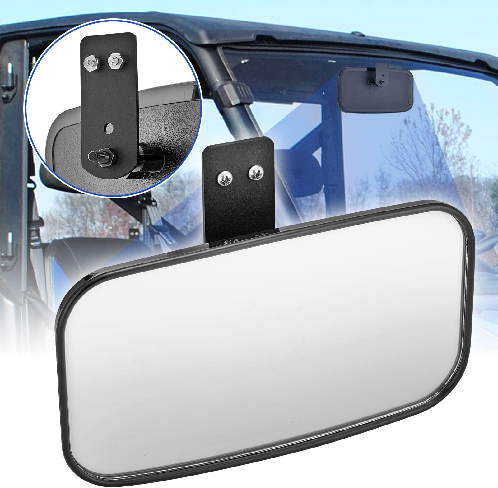 WSays Ranger Rear View Mirror, UTV Center Rearview Mirror