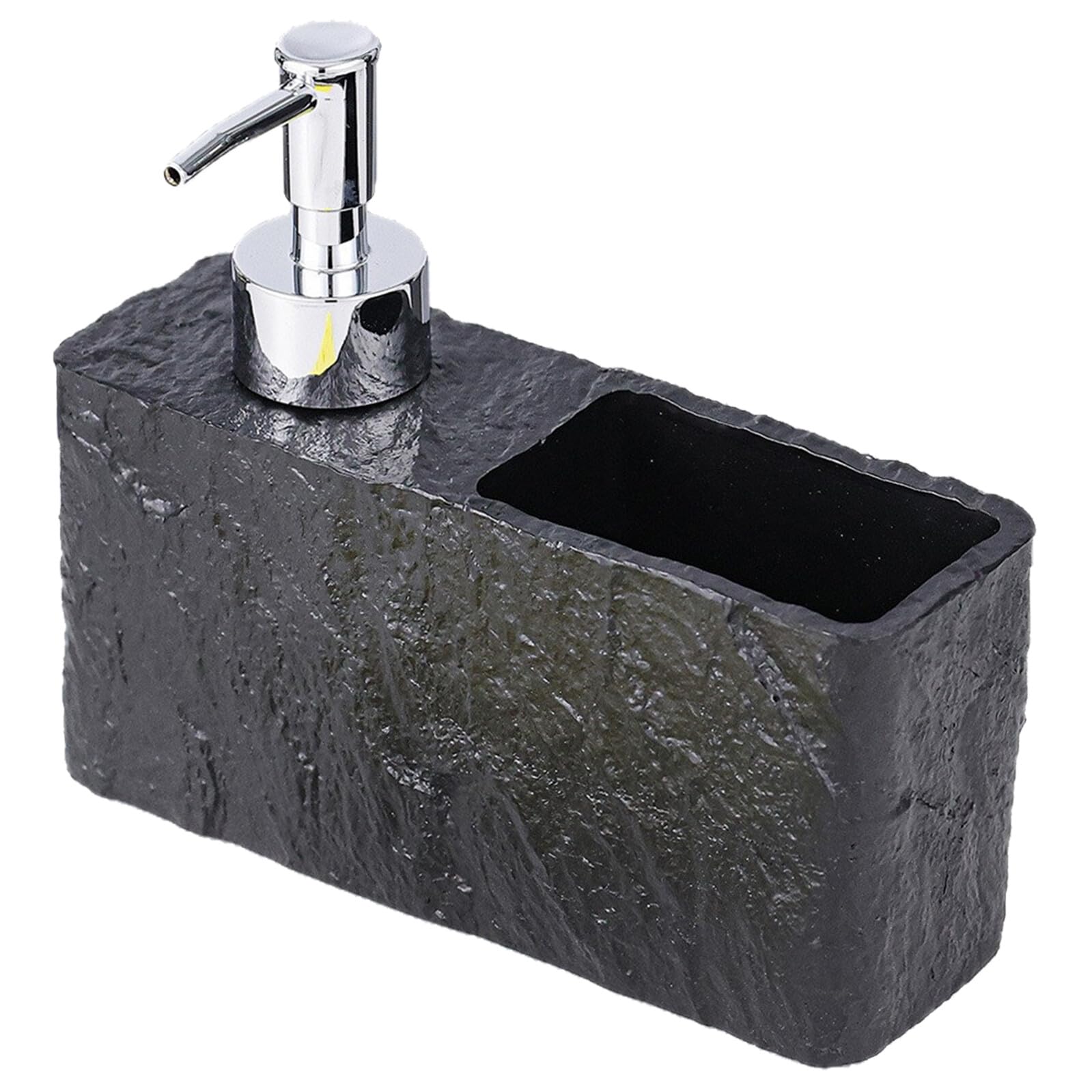 ABOOFAN Dispenser di Sapone per Cucina in Resina con Porta Spugna per Piatti Erogatore Liquido per Lavello da Cucina Organizzatore per Detersivo per Piatti