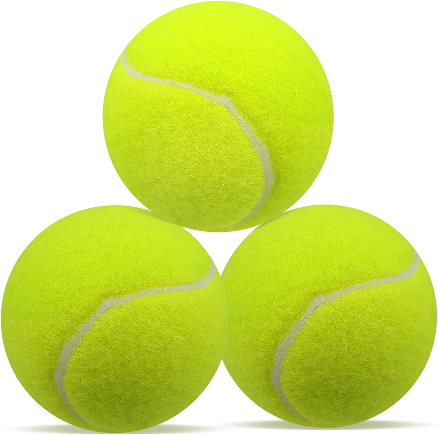 Biella™ 3Pcs Tennis Balls - Training Ball for Dogs - Super Bounce for Begginer Cricket Training Practice