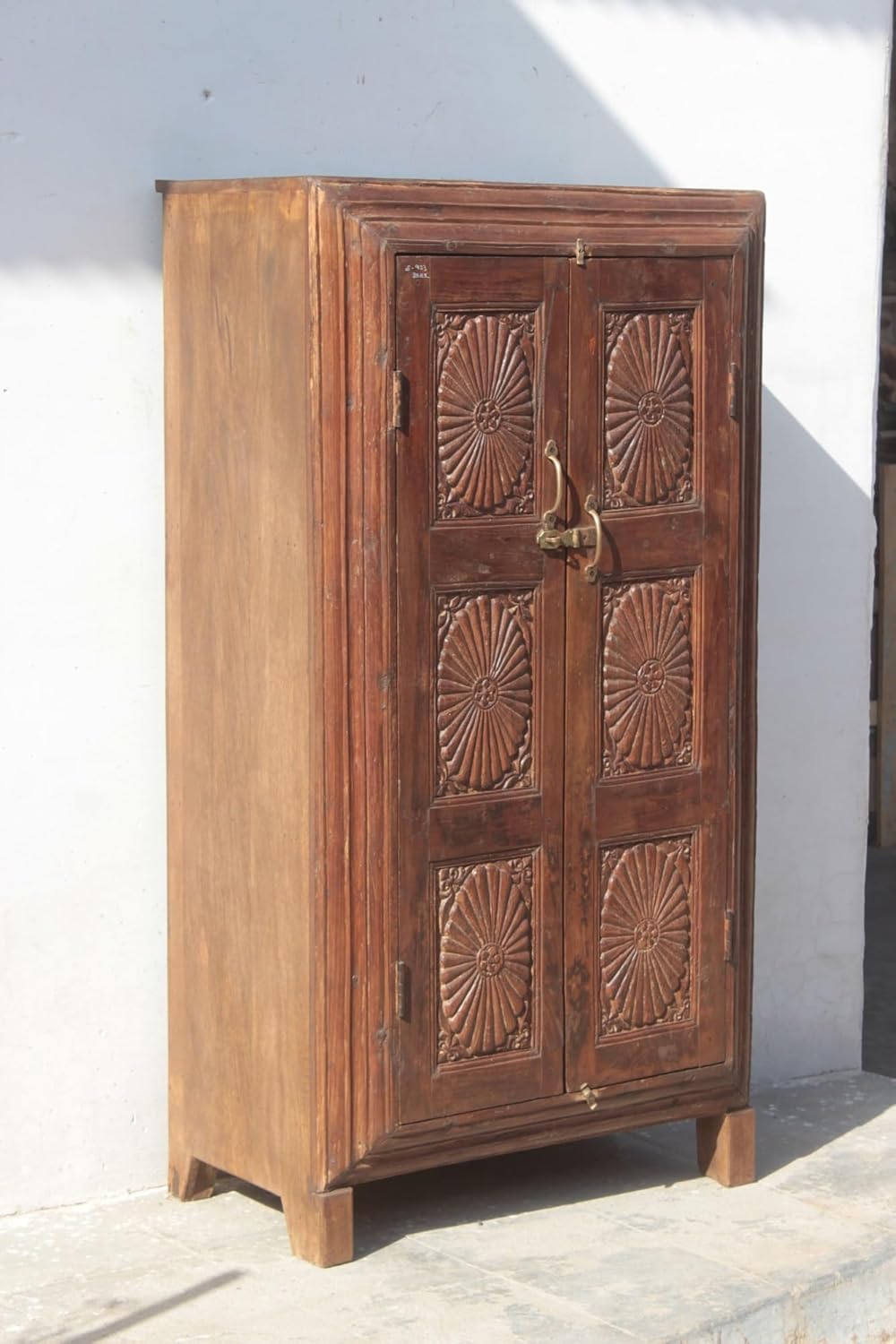 BOOKCASE Style Carved Cabinet for Home Office, Easy Assembly(BROWN)