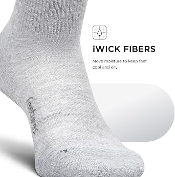 Feetures Elite Max Cushion Grip Mini Crew Sock, Steady Stripe, 1 Pair