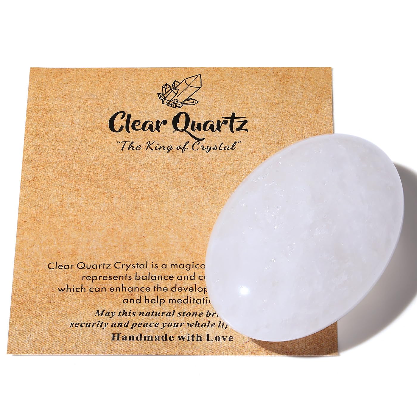 Sponsored Ad – 2.4" Large Clear Quartz Crystal Stone Polished Palm Stone Healing Crystals 0.7" Thick Natural Reiki Gemstone Worry Stone Energy Balancing Anxiety Stress Relief Meditation