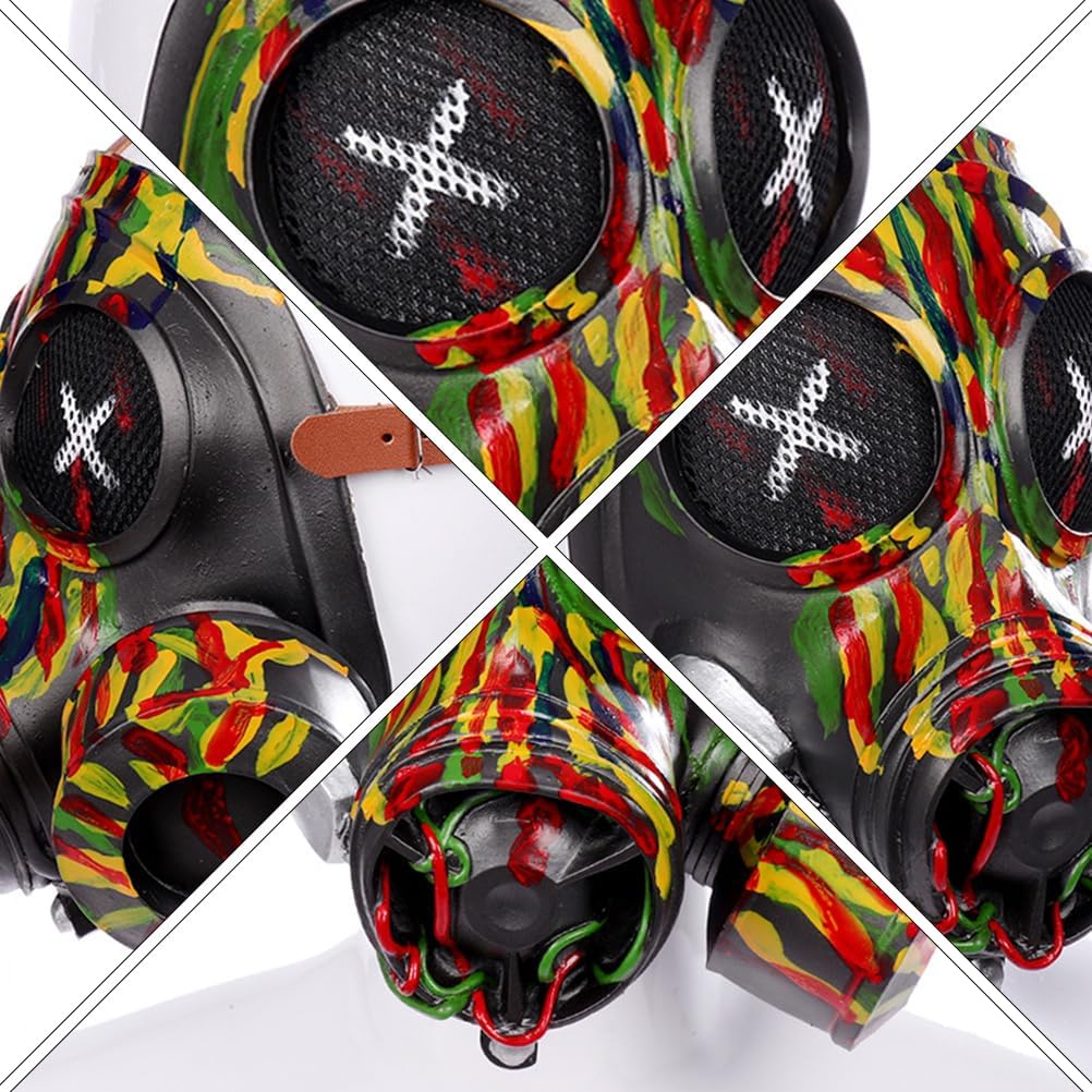NUOBESTY Halloween Punk Gas Mask Halloween Costume Cosplay Props Steampunk Dress up Party Masquerade Mask Headwear Party Favor