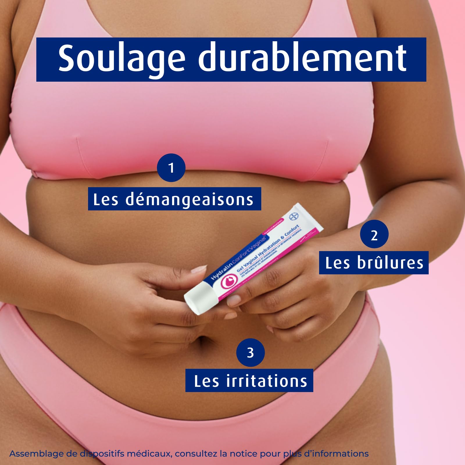Hydralin Confort Vaginal Gel Intime Femme - Hydratant, Apaisant -Protection flore Intime - Soulage Sécheresse Vaginale, Brûlures et Démangeaisons - Avec Applicateur Hygiénique - Sans Hormones - 2x30ml