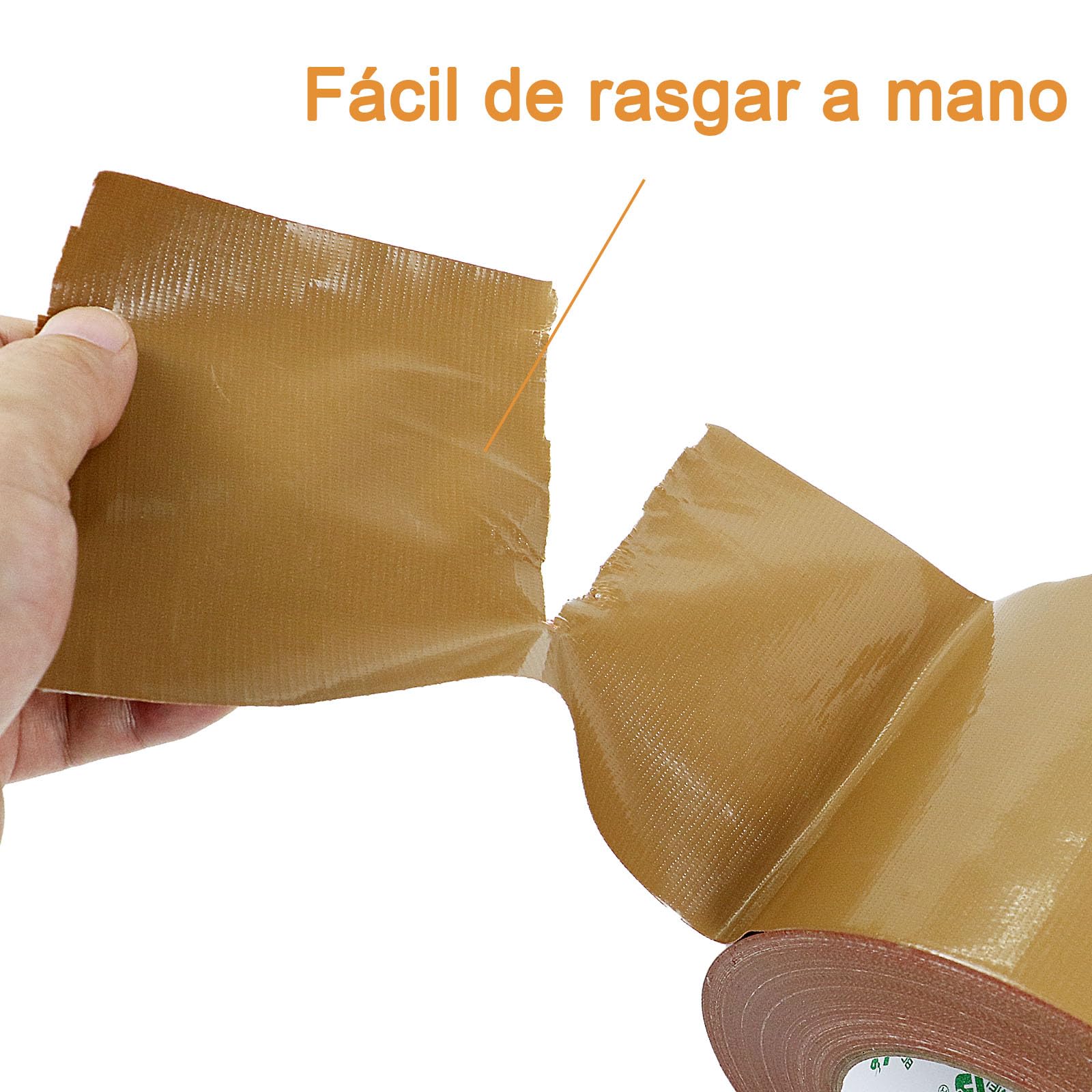 BOMEI PACK Cinta adhesiva americana 100mm x 50 m, Marrón cinta impermeable de tela de para reparaciones, bricolaje, manualidades, uso en interiores y exteriores