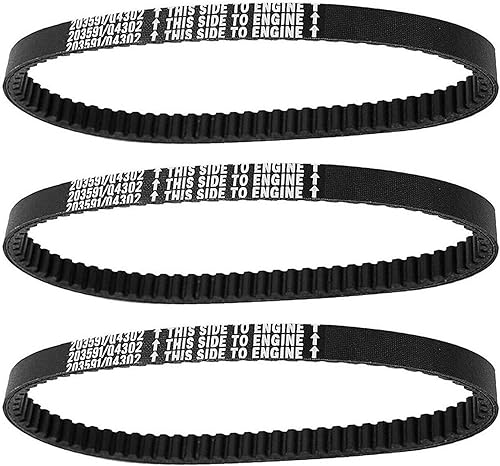 3 correas de transmisión Go Kart para Yerf Dog Q43103W Q43203W  Manco 203591 203591A 203591B 203591C  Kartco 7655  Rotary 10052 Comet 30 Series Go