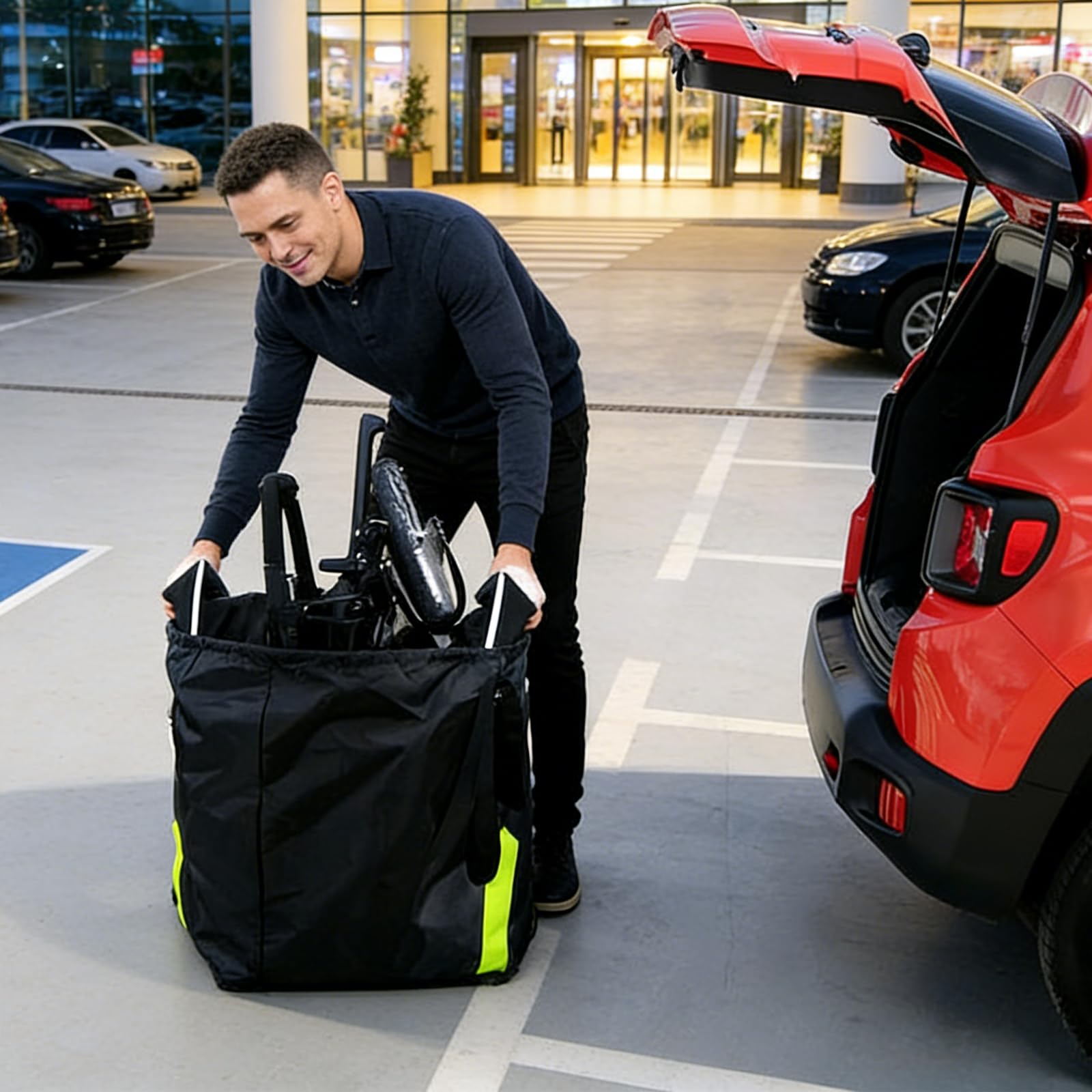 GOMETY Sac de Transport pour Poussette en Avion, Sac pour Poussette d'avion, Sac de Voyage Imperméable pour Poussette en Tissu Oxford, Sac de Rangement Imperméable pour Siège Auto Poussette