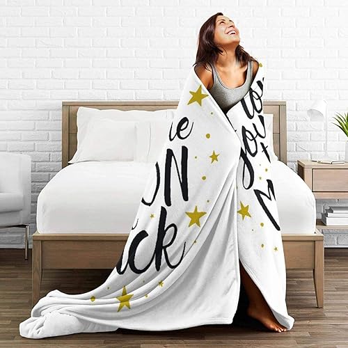 Miniatura 5 de Janrely Love Soft - Manta de franela de forro polar, con texto en inglés "I Love You to The Moon and Back", decoración del hogar y cama, 40 x 50