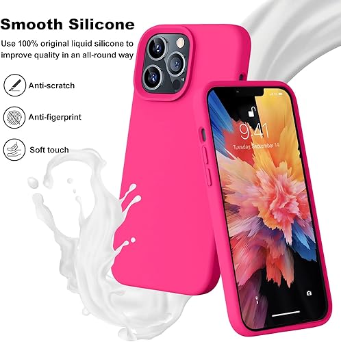 Miniatura 2 de KTELE Funda compatible con iPhone 13 Pro Max de 6.7 pulgadas de silicona líquida de alta calidad con forro de microfibra suave antiarañazos, funda