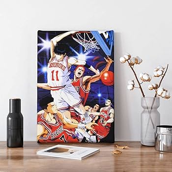 スラムダンク壁掛けインテリア　作品　ポスター Amazon.co.jp: スラムダンク ポスター掛け 壁飾り 人気 掛け軸