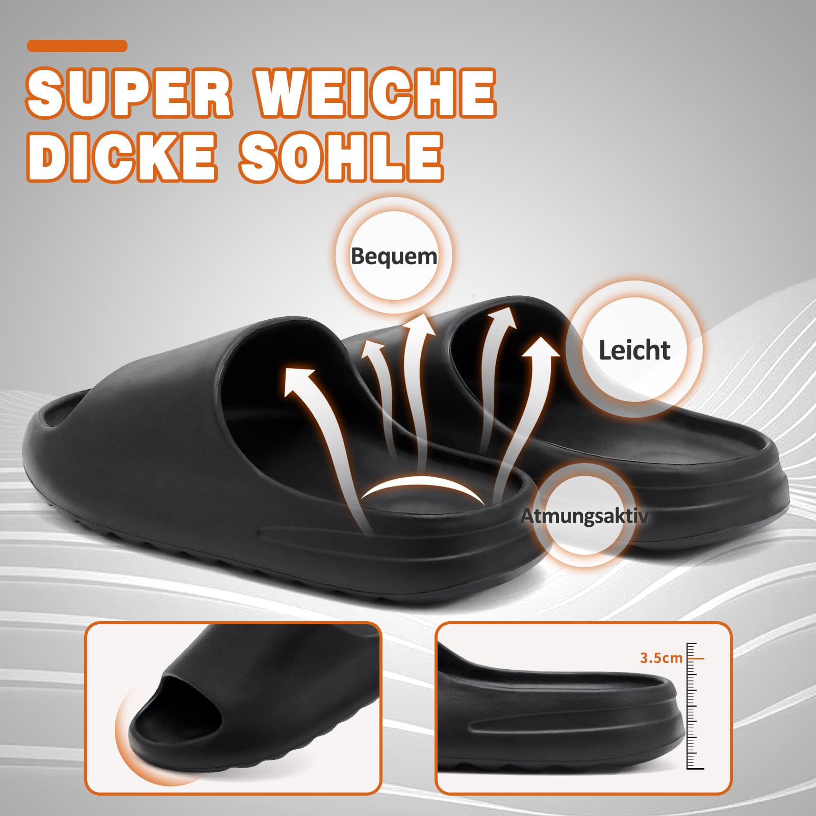 Jesindr Ciabatte Uomo Donna Estive Mare Pantofole Cozy Slides Casa Foam Slide Piscina Scarpe Nuvola Slippers Gomma Sliders Estivi Sandali