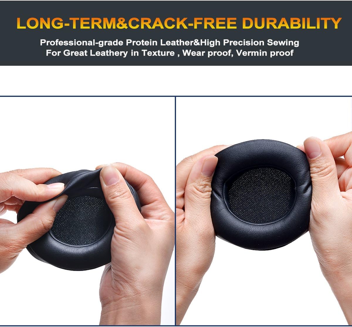 AGPTEK Black Replacement Earpads, 2 Pieces Foam Ear Pad Cushion Compatible with Beat Solo 2.0 Wireless Headphone