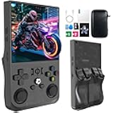 2025 New R36MAX Retro Handheld Game Console, 4.0 Inch IPS Screen Retro Gaming Console, 18000+ Classic Games, Linux System, 4000mAh Battery Portable Pocket Mini Arcade, Built-in 64G (Black)