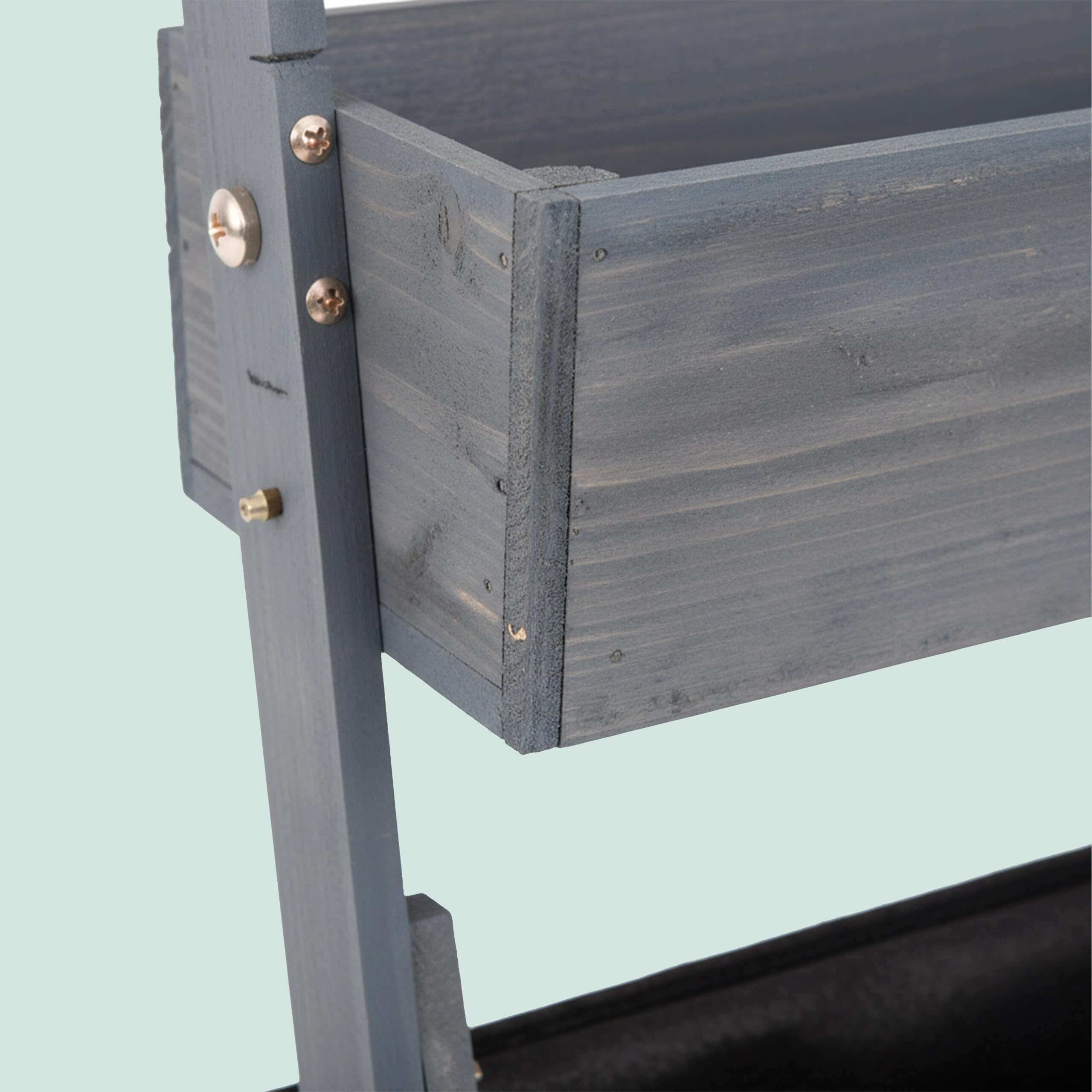 Relaxdays aiuola Verticale in Legno HxLxP 140x60x50 cm, 3 Cassette, Balcone/terrazza, TNT &