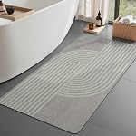 MontVoo Tapis de bain Rug pour salle de bains Tapis de salle de bain Antidérapant Absorbant Quick Dry Tapis de douche Tapis de baignoire au sol en face de la baignoire Toilette Mat Darkgrey 40x60CM