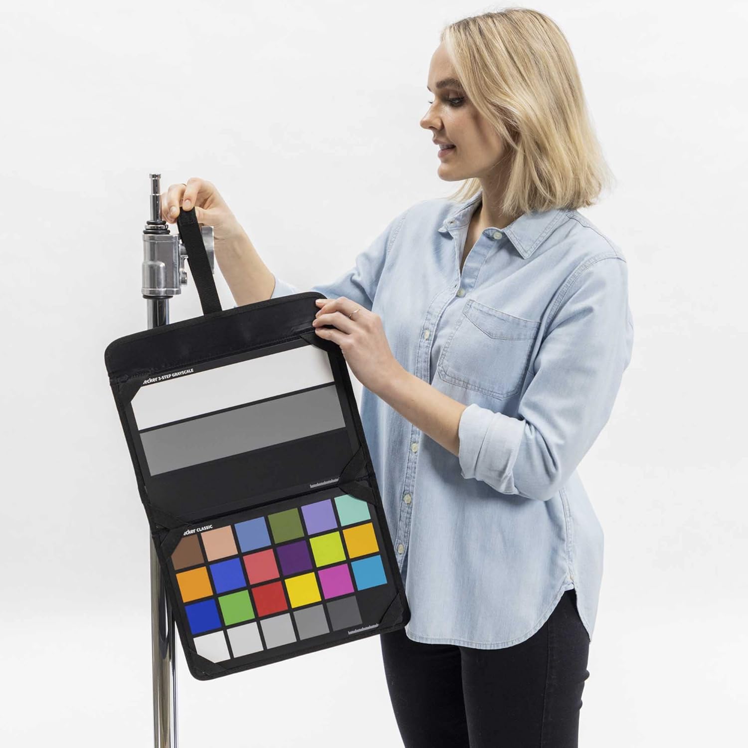 Calibrite ColorChecker Protective Carry Case for 2 Standard Targets, Rugged Storage Folio for 8" x 11.5" Charts, Self Standing or Flat Use with Hanging Strap for Stands and Tripods (CCFOLIO811)